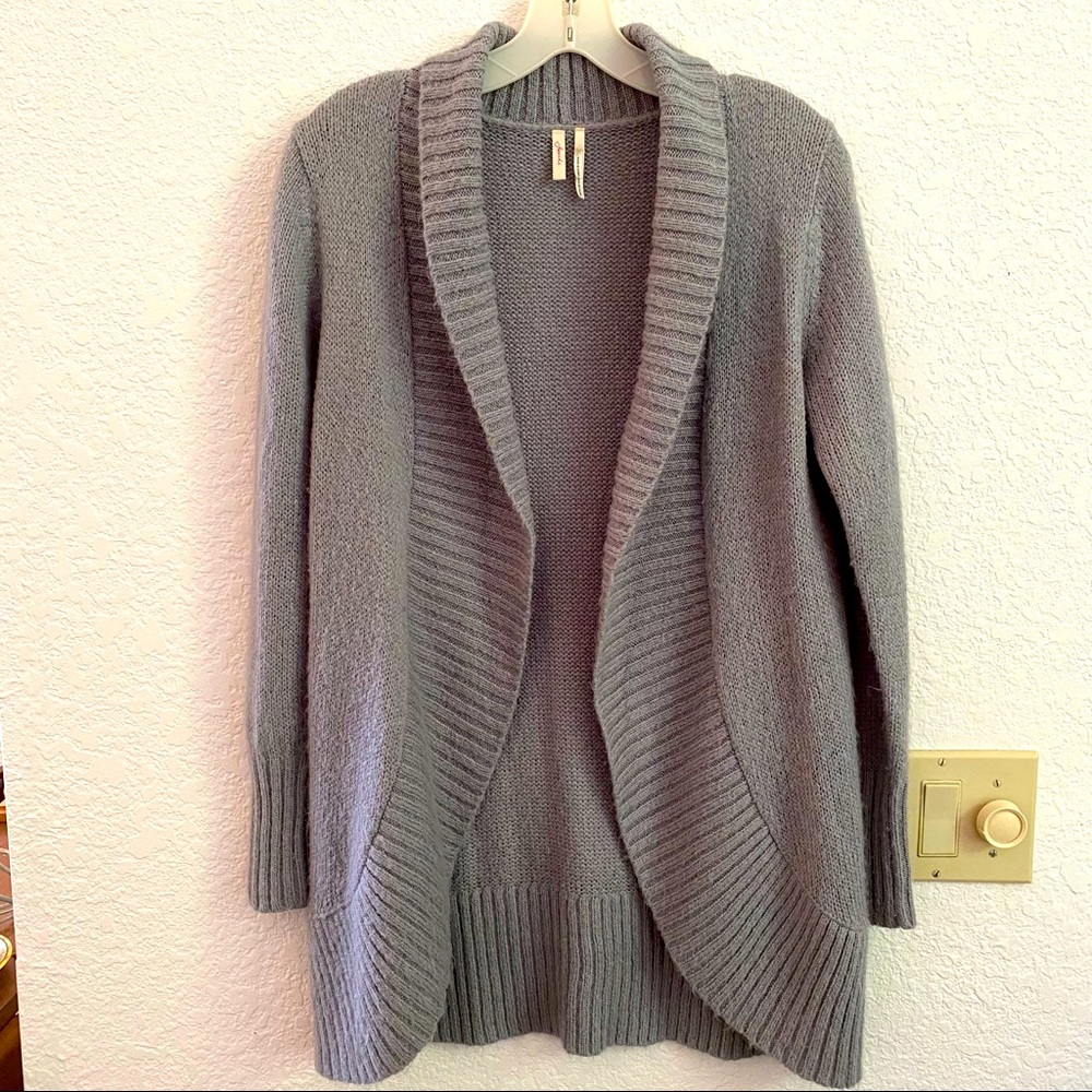 Frenchi Grey Open Cardigan